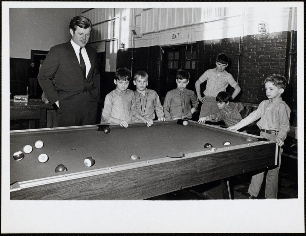 US Senator Ted Kennedy at the Charlestown Boys Club