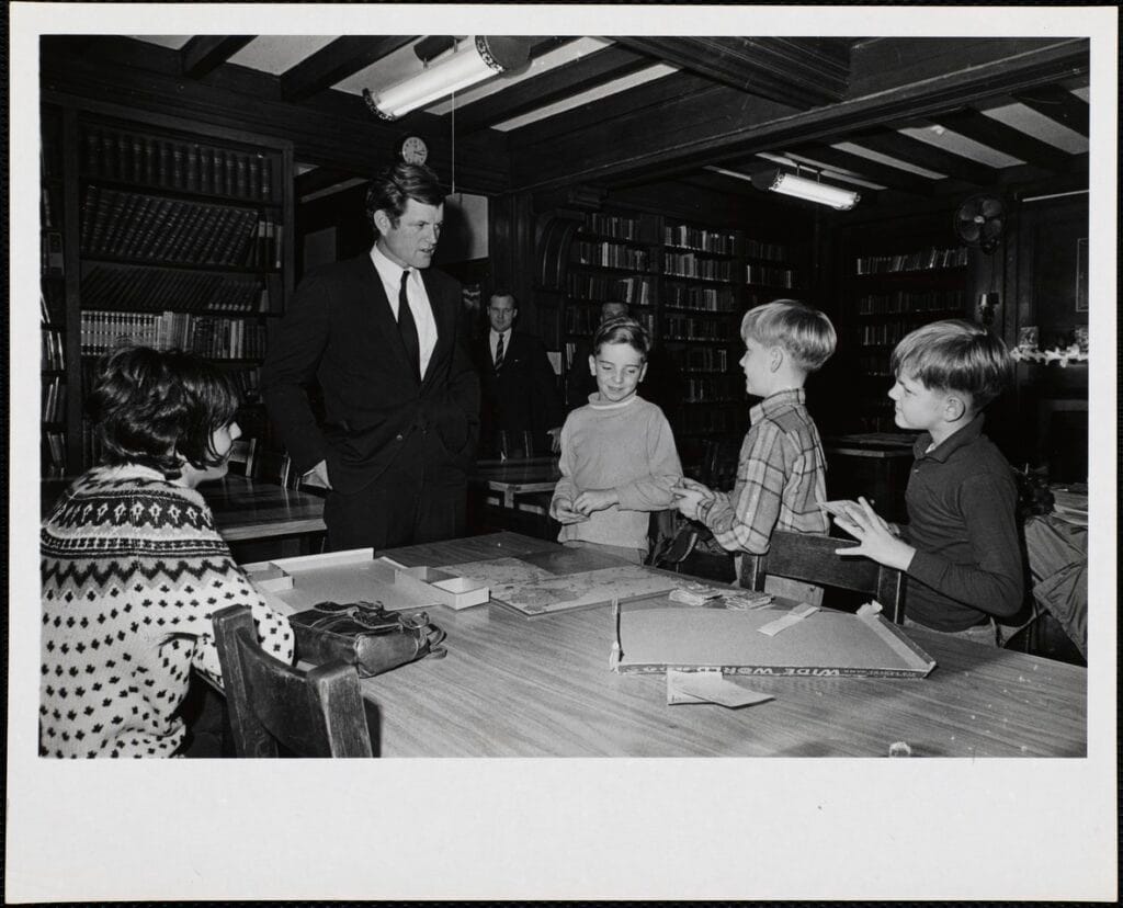 US Senator Ted Kennedy at the Charlestown Boys Club